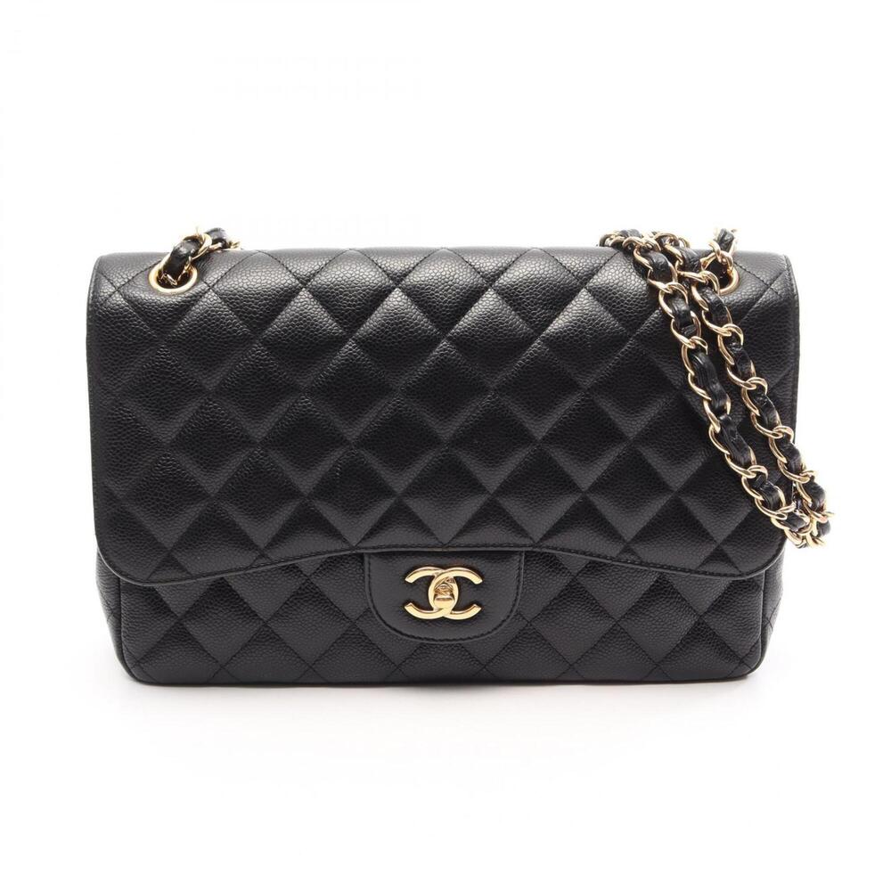 Chanel CHANEL Large Matelassé 30 Classic Double Flap Shoulder Bag Handbag Cav...